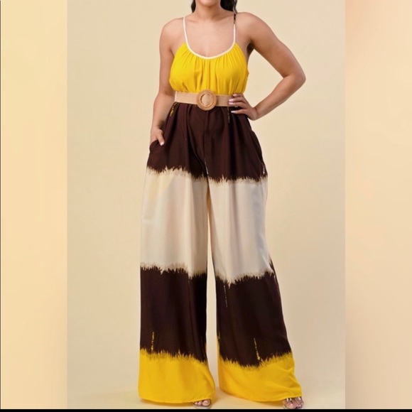 Oversized Tie Dye Wide Leg Jumpsuit Size S - Picture 5 of 16